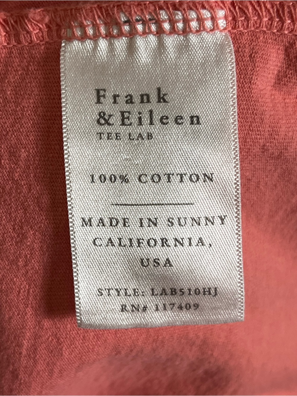Frank & Eileen LAB Patrick Heritage Jersey Polo Tee Popover Coral Pink XS USA - Picture 11 of 13